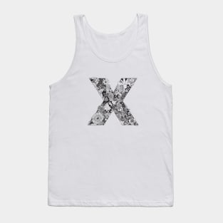 Floral Letter X Tank Top